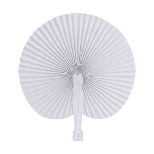 [Fast Shipping] 5PCS Silk Folding Fan Paper Hand Fan for Wedding Heart Accordion Fan with Plastic Handle
