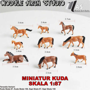 Miniatur Kuda & Sapi - Maket Hewan Peternakan