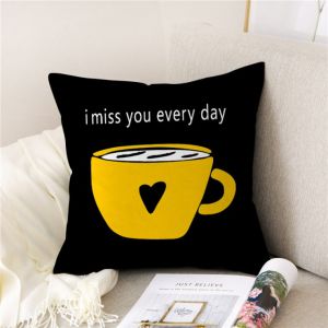 TopPillow Sofa Pillow Case Love Story Cushion Cover Thorw Pillow Case 100%Polyester 18x18inch