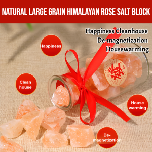 Himalayan Rose Salt Block For Demagnetization Luck And Housewarming Rose Pink Salt Decorative Accessories Creative Handmade