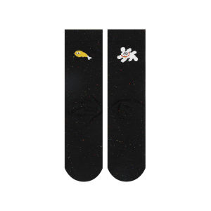 I know Cute Dog & Cat Design Japanese Style Mid-Calf Socks for Women - Comfortable and Trendy Student Socks"