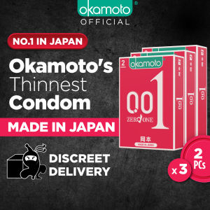 [Bundle of 3] Okamoto 001 Polyurethane Condoms 2s | Non-latex Ultra Thin