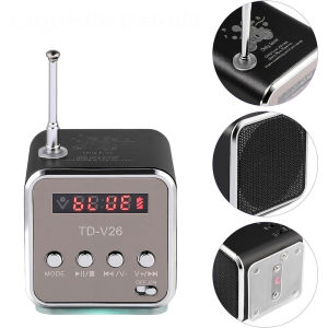 Speaker Mini Portabel Bluetooth FM Radio TF Card - TD-V26 - Multi Color