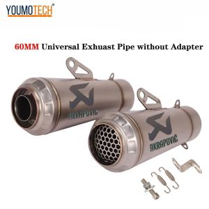 2.35Inches/60MM Motorcycle Exhaust Muffler Pipe Motocross Escape Racing Moto Exhaust GP Stainless Steel For S1000RR MT-09 Z1000 DL250 GSXR1000 CBR1000R DL250 RC390 duke200 Sniper150 etc
