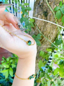 lắc tay nữ vàng tây mix charm hồ ly đá cẩm thạch tự nhiên vip dáng baby vòng tay đá phong thủy trang sức thiết kế đủ hóa đơn thẻ bảo hành