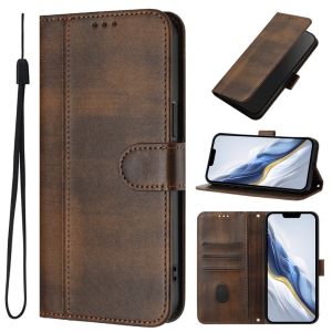 Vintage PU Leather Flip Wallet Phone Case For iPhone 18 Pro Max 17 air 16 plus 15 14  Multi Card Slots Kickstand With Wrist Strap Shockproof Business Protective Casing