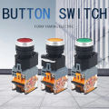 กดติด ปล่อยดับ มีไฟแสดงสถานะ สวิตซ์ ปุ่ม สวิทช์กด Push Button Switch 1NO 1NC 22mm ( สีเขียว /สีแดง/เหลือง ). 