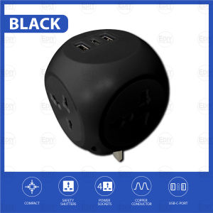 【 3250W Power 】Muji Style Universal 4 Gang USB Type C Charger Socket Plug Multi Traveler Adaptor Adapter Trailing Extension China UK