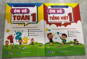 2 cuốn Ôn hè toán 1 và Ôn hè Tiếng Việt 1 (dành cho học sinh lớp 1 lên lớp 2) - sách tham khảo cấp 1