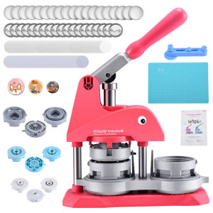 25 32 58MM Badge Button Maker Machine Complete Set DIY Badge Machine Refrigerator Sticker Making Machine with Paper Cutter Badge Parts 3 in 1