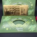 1Pcs Gold Foil Coin Gold Foil Note Green Envelope Sampul Duit Raya Koin Foil Emas Nota Foil Emas Ramadan Hari Raya Aidilfitri Muslim. 
