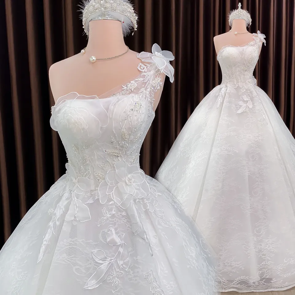 6 mẫu áo dài cưới 2020 ren trắng thanh lịch, quyến rũ | QUYÊN NGUYỄN