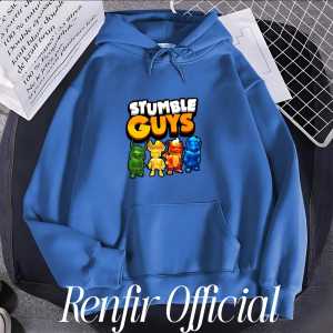 Sweater Hoodie Anime Anak Laki-Laki Motif Stumble Guys Untuk Umur 2-15 Tahun
