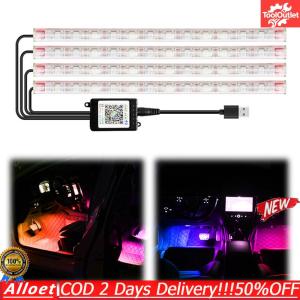 [Ready] 48 LED USB Atmosphere Light Strip with Remote Control Footwell Decoration Lamp Automotive Foot Lights for Car Lighting