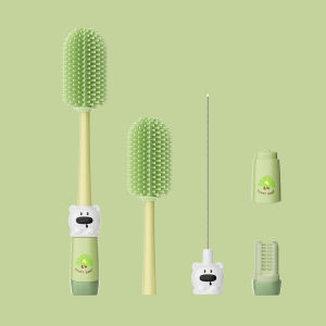 4 In 1 Multifunctional Cleaning Silicone Bottle Brush | Crevice Lid Brush Berus Botol Silikon 多功能硅胶瓶刷