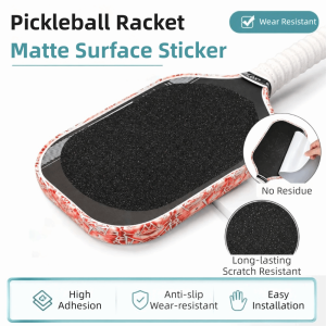 UNIFORM SATURATE82UN5 2Pcs Universal Pickleball Paddle Surface Sticker Abrasion-resistant Non-slip Paddle Face Overlay Lightweight No Sticky Residue Paddle Grit Surface Tape Practice