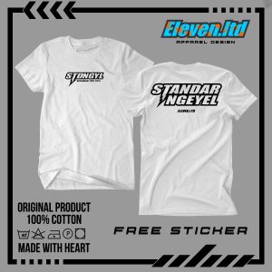 Kaos Standar Ngeyel Baju Racing Bahan Katun 24s Free Stiker