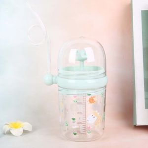QIANZHUO Boys Girls For Kids Funny Whale Cartoon Children Water Cups Feeding Bottles Plastic Drinking Cup