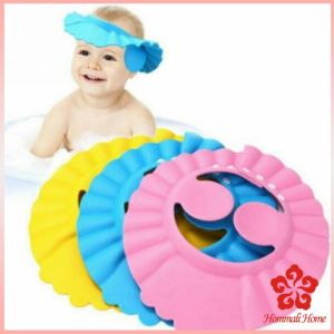 หมวกอาบน้ำ ดหูปรับได้ กันน้ำ สำหรับสระผมเด็ก ปิ Baby waterproof shampoo cap