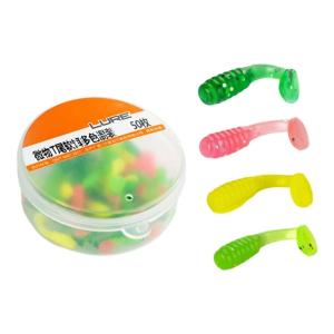 50 cái mồi câu cá 1.5cm cho cá hồi mồi bơi Mồi Câu Cá đuôi mái chèo swimbaits Mồi câu nhân tạo cho nước mặn