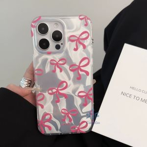 Free Match-Case hp OPPO A60 A79 A18 A38 A78 A58 A57 2022 A17 A16 A16K A16E A15 A15S A54S A3S A5S A12E A12 F9 A31 A52 A53 Reno 8T Luxury Ripple Luster Rose Red Bowknot Hard Case