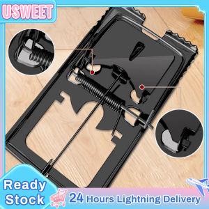 Iron Mouse Trap Large Mouse Trap Plate Clip Household Black Metal Mouse TrapSpring Clip  Reusable Trap for Mouse and Pest Resistant