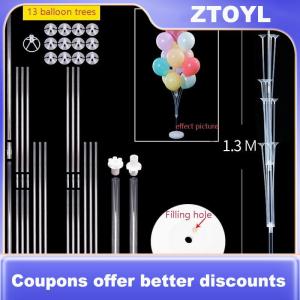 【ZTOYL】 1 Bộ sinh nhật bóng đứng kit bóng đứng với cơ sở và cực cho đám cưới sinh nhật đảng trang trí