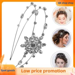 ✨QK shop✨ Exquisite Shining Rhinestone Flower Hair Hoop Bridal Banquet Headwear Daily Date Styling Light Luxury Hair Accessories