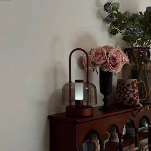 SXH Specialized minimalist portable ambient light rechargeable bedside lamp with stepless dimming LED Small night light metal table lamp