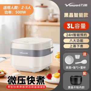 Wanhe Rice Cooker Pure Titanium Glaze Household Firewood Rice Large Capacity 3L4L5L Multifunctional Smart Reservation Rice Cooker Durable