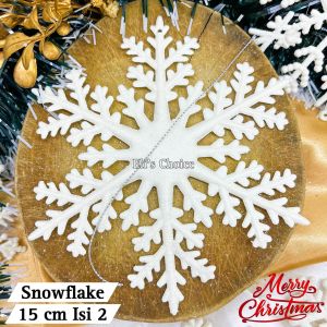 SNOWFLAKES HIASAN KRISTAL SALJU NATAL GANTUNGAN KEPINGAN SALJU POHON NATAL BUNGA ES MERRY CHRISTMAS