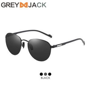 Grey Jack Kacamata Hitam Sunglasses Polarized Anti Silau UV400 Model Oval Ringan Bahan Metal Pria Wanita 622