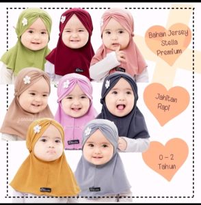 KERUDUNG ANAK BAYI BUNGA SAKURA ( 1 BULAN - 2 TAHUN) HIJAB BAYI TERBARU JILBAB ANAK LUCU