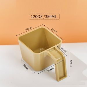CINDYKHBKJ 350/470/590ML Ice Scoop Square Shape Comfortable Grip Measuring Cup Simple Food Grades Ice Shovel Coffee Shop Gadget