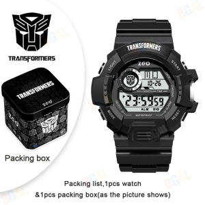 (53.5 มม.) แท้ 100% TRANSFORMERS นาฬิกาสำหรับชายนาฬิกากันน้ำดิจิตอลนาฬิกากันกระแทกนาฬิกาเด็กของขวัญวันเกิด 7531