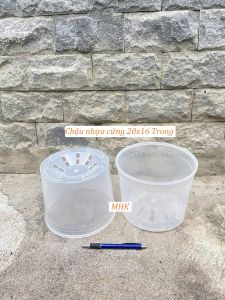 Chậu Nhựa Thakico 20x16 TRONG  chậu nhựa cứng trồng mai  sứ  kiểng lá kiểng hoa
