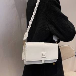 Women s New Retro Fashion Casual Rectangular Sling Bag with 2pcs Shoulder Strap 2022