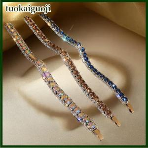 tuokaiguoji New Rainbow Bracelets For Women Colorful Zirconia Wedding Bracelet On Hand Gifts For Girls Jewelry