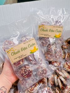 Túi 500g - Kẹo chuối đậu cuộn bánh tráng - đồ ăn vặt