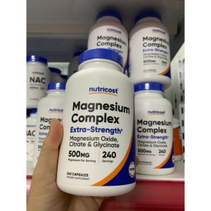 Nutricost Magnesium Complex Extra Strength 500mg – Magie Oxide Citrate & - - Hỗ trợ hoạt động bình thường của cơ bắp. - Hỗ trợ chức năng bình thường của hệ thần kinh. - Góp phần hỗ trợ quá trình chuyển hóa năng lượng.