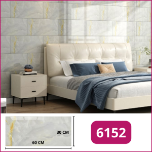 Crown Star - (PAKET 10 pcs) Wallpaper Dinding PVC Marble 30 x 60 cm x 3 mm Foam Marmer Granit Super Glossy