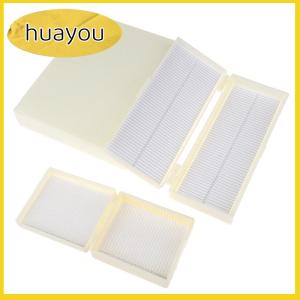 huayou Plastic Microscope Glass Slide Box 25/50/100pcs Biological Slices Storage Case