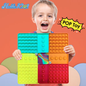 HelloKimi Pop It Fidget Toy Big Size Push Pop Chess Board Jumbo Bubble with Dice Sensory Autism Special Needs Stress Reliever Squeeze Sensory Toy Fingertip Gaming Toys for Boys Girls