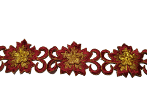 Renda Bordir Roll Motif Seruni Lebar 7 Cm