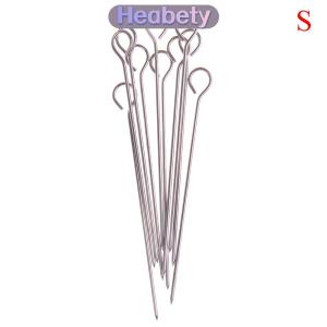 Heabety  10 cái thịt ngỗng tròn nướng xiên que thép không gỉ BBQ kim
