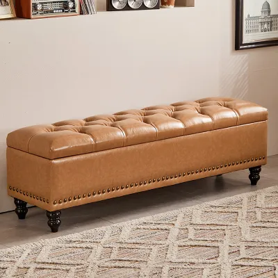 Storage bench long bench sofa stool for clothing stores home use light luxury shoe changing bench solid wood shoe cabinet with seating