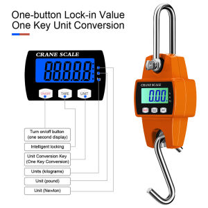 Electronic Scales Weight Hanging Scale Heavy Duty 300kg Weight 100 150 Kilo 250kgs For Pig 200kgs Crane Scale Industrial Lcd Digital Electronic Hanging Hook Scale