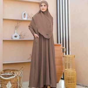 DN GAMIS HANUM MAXI GAMIS SYARI SATU SET HIJAB MODEL BARU ALL SIZE  BAHAN CRINGKLE PREMIUM DRESS ONE SET JILBAB FASHION MUSLIM KEKINIAN  BAJU MUSLIMAH MASA KINI OVER SIZE