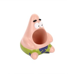 TINGTIAN Stationery Storage Patrick Star Pen Holder Cosmetic Holder Large Capacity Stationery Box Kawaii Multifunctional Organizer Ornaments