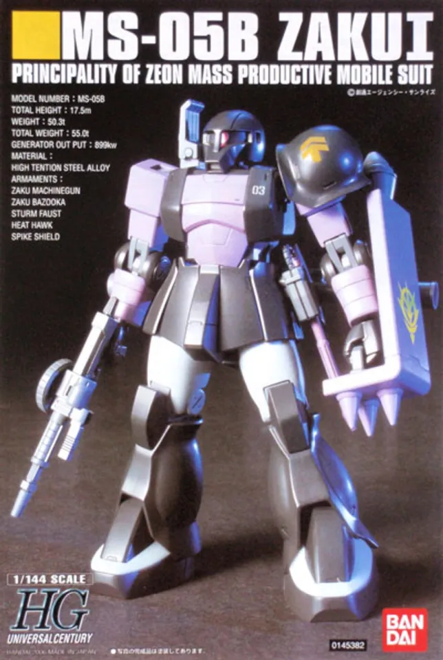 Mô hình lắp ráp HG MS-05B Zaku I Black Tri Stars chính hãng